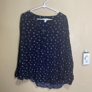 Market & Spruce Floral Blue Button Down